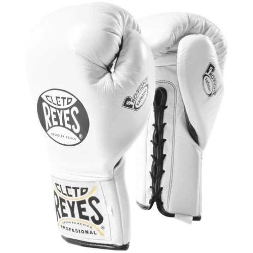 CLETO REYES FIGHT GLOVES SAFETEC BOXING LACE WHITE - Image 3