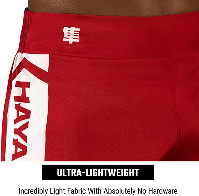 HAYABUSA SHORTS KICKBOXING ICON RED/WHITE - Image 4