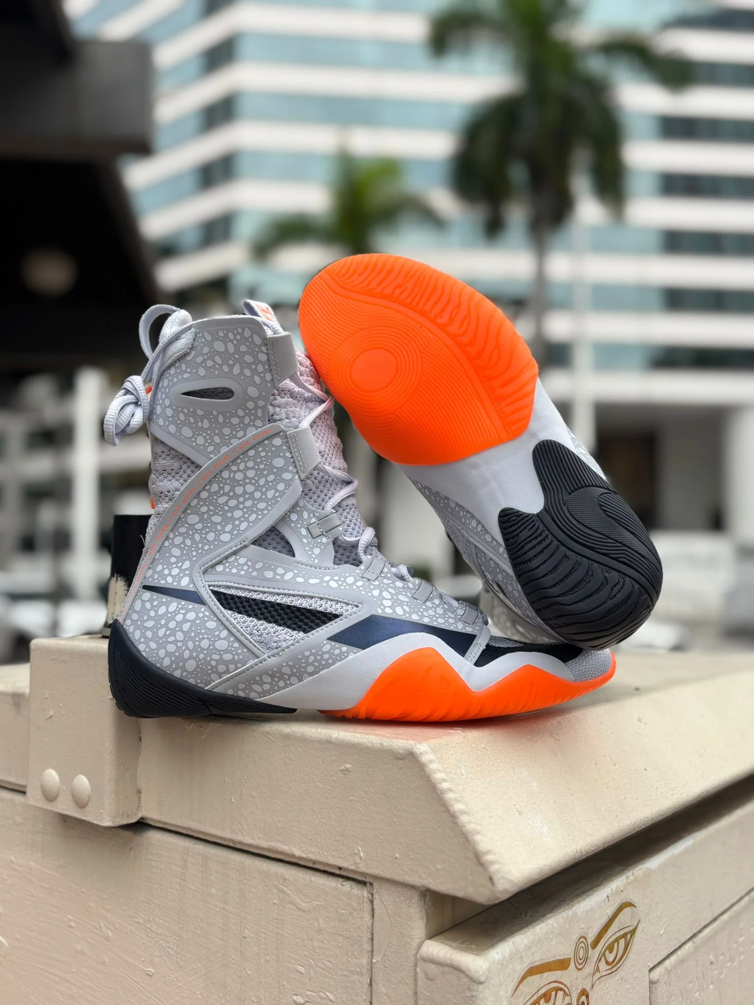 NIKE SHOES HYPERKO 2 LIMITED EDITION OLYMPIC GREY/ORANGE - Image 3