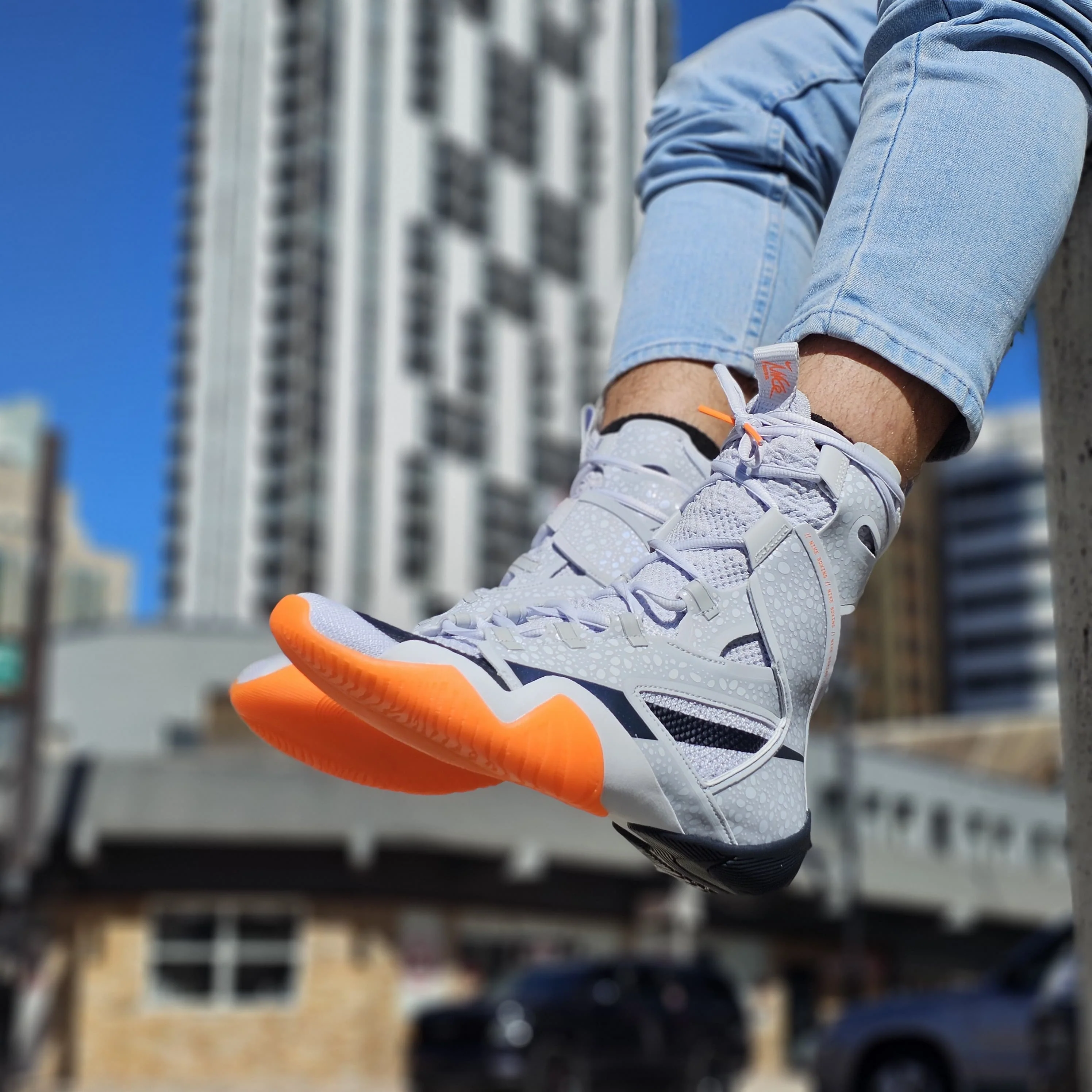 NIKE SHOES HYPERKO 2 LIMITED EDITION OLYMPIC GREY/ORANGE - Image 8