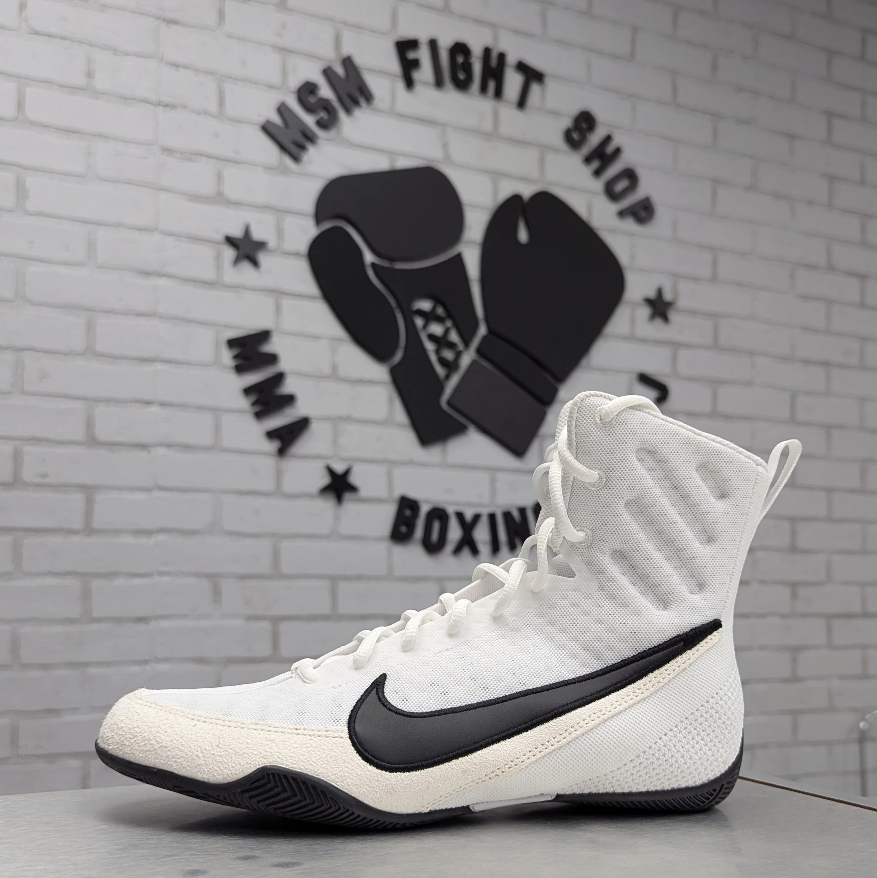 NIKE SHOES BOXING MACHOMAI 3 WHITE/BLACK - Image 5