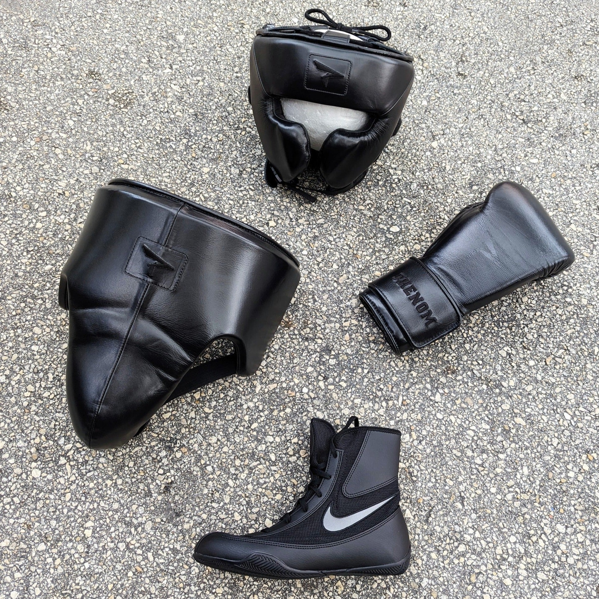 PHENOM BOXING GLOVES ELITE SG210S HOOK AND LOOP LEATHER BLACK - Image 3