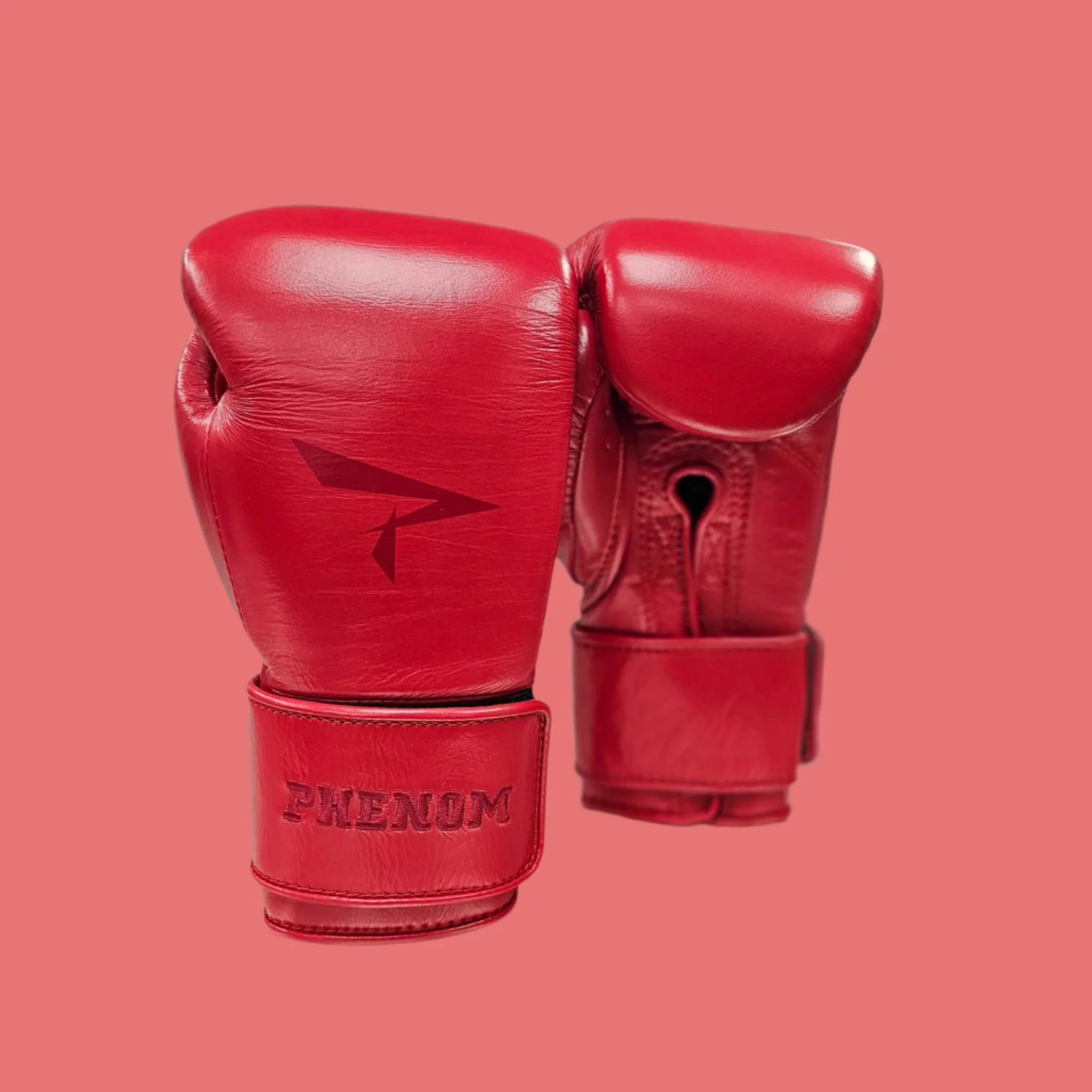 PHENOM BOXING GLOVES ELITE SG210S HOOK AND LOOP LEATHER RED - Image 3