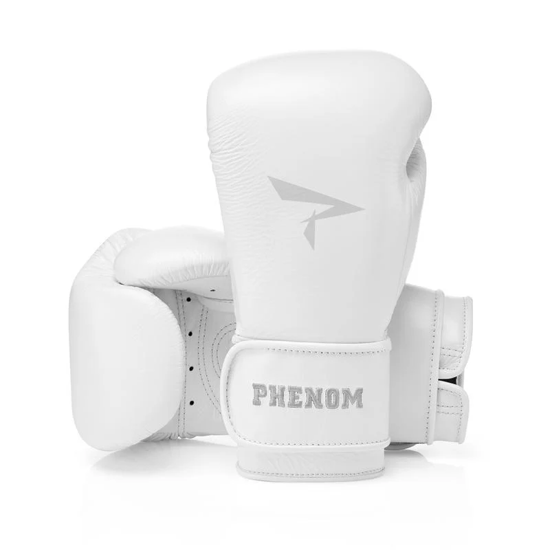 PHENOM BOXING GLOVES ELITE SG210S HOOK AND LOOP LEATHER WHITE - Image 3