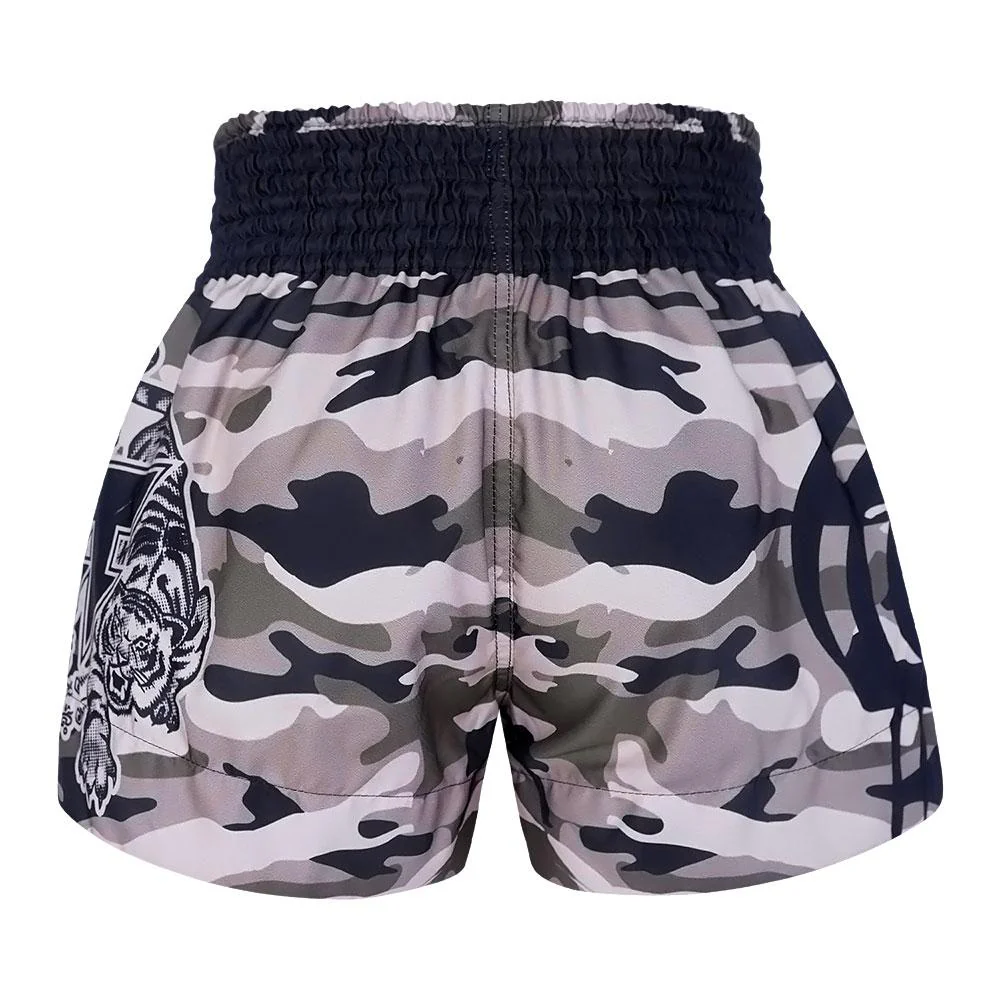 TUFF MUAY THAI SHORTS TIGER CAMO/GREY - Image 3