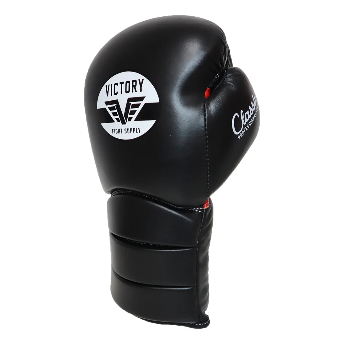 VICTORY GLOVES CLASSIC LEATHER LACE BLACK/WHITE - Image 3