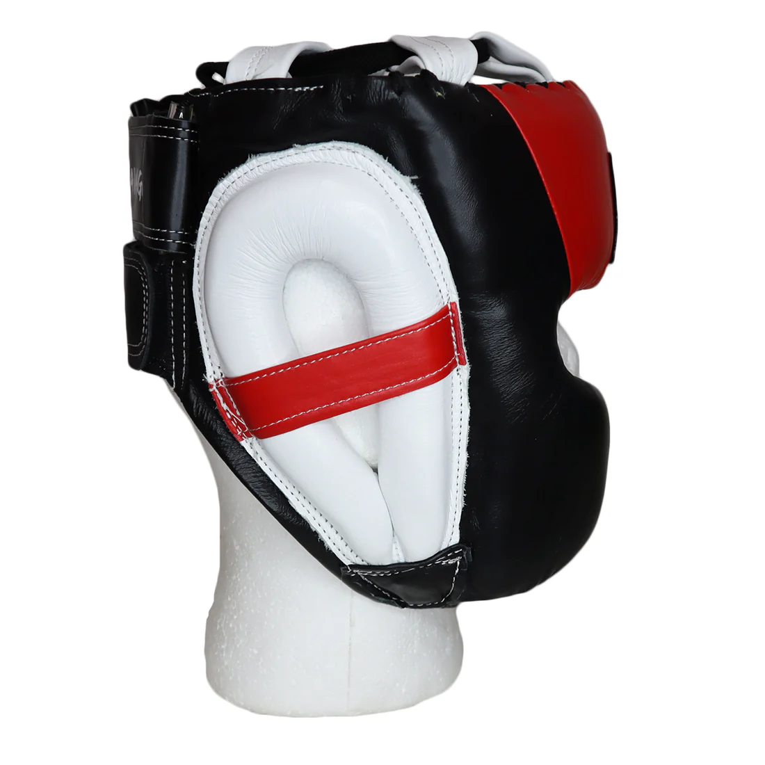 VICTORY HEADGEAR CHEEK LEATHER SAVAGE SERIES OS BLACK/RED - Image 3