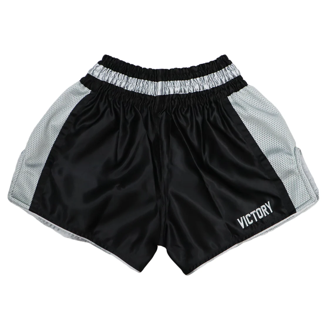 VICTORY MUAY THAI SHORTS CARBON BLACK/SILVER - Image 5