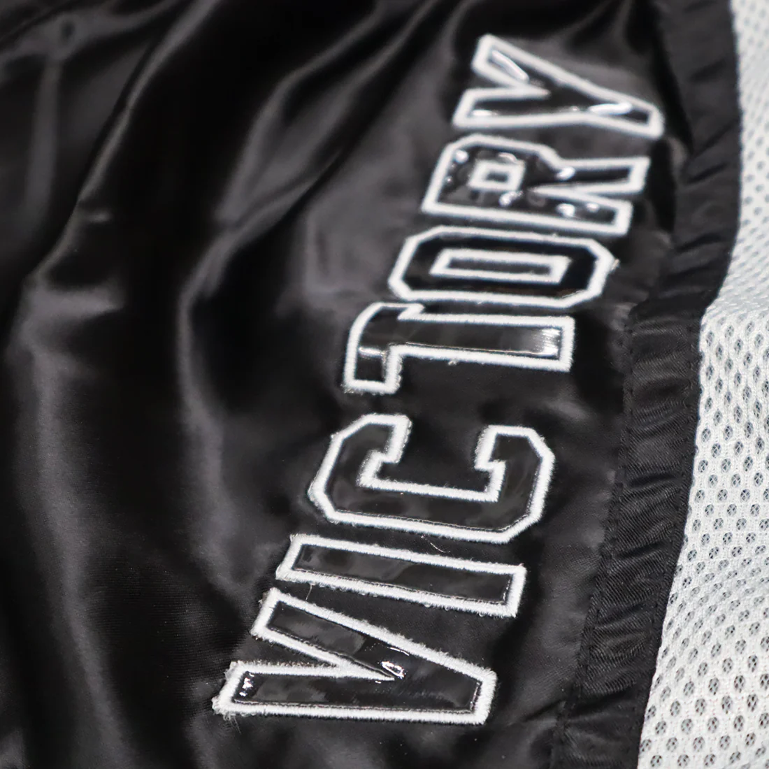 VICTORY MUAY THAI SHORTS CARBON BLACK/SILVER - Image 7