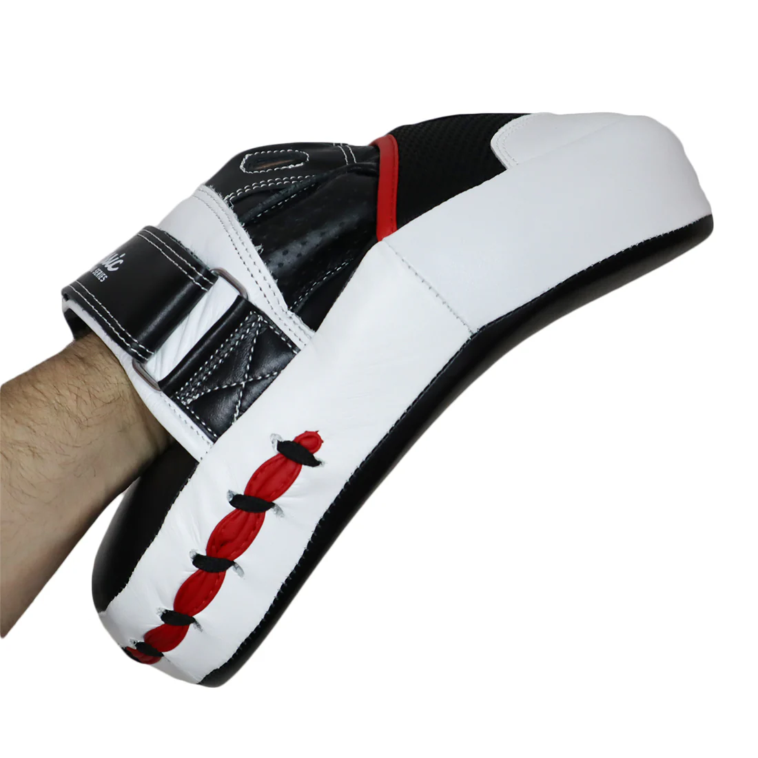 VICTORY FOCUS MITTS CLASSIC LEATHER BLACK/WHITE - Image 3